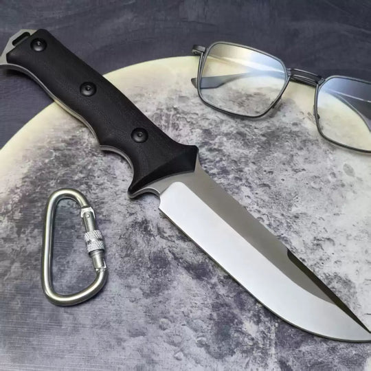 Roadblock, Overbuilt D2 Survival Fixed Blade Knife, G10 handle