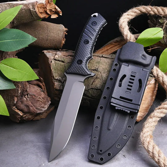 Apex Survivalist: Heavy-Duty Fixed Blade Tactical Knife with Multi-Mount Sheath