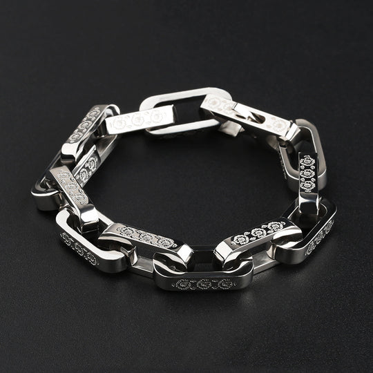 FloraLink Chains - Unisex Modern Titan Link Bracelet