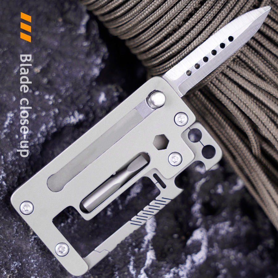 TitanClip Pro – Titanium EDC Carabiner Tool with Knife, Hex Wrench & Opener