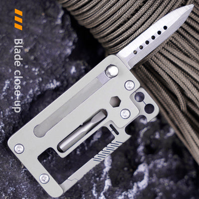 TitanClip Pro – Titanium EDC Carabiner Tool with Knife, Hex Wrench & Opener