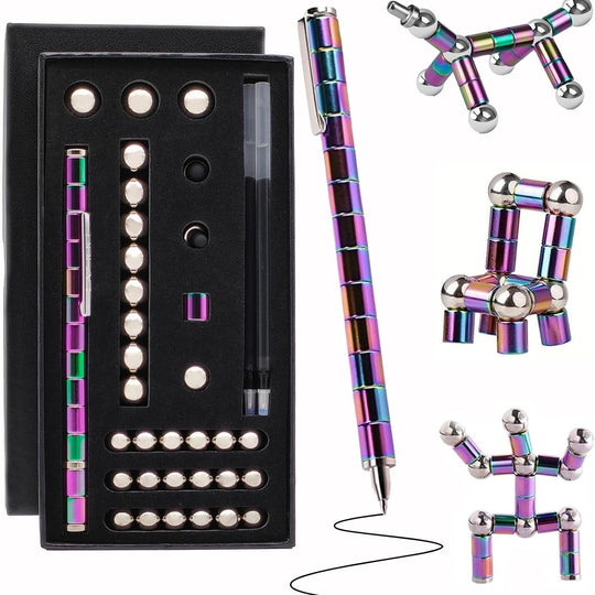 Magnetic Metal Fidget Pen-Deformable Stress Multifunctional Various of Shapes