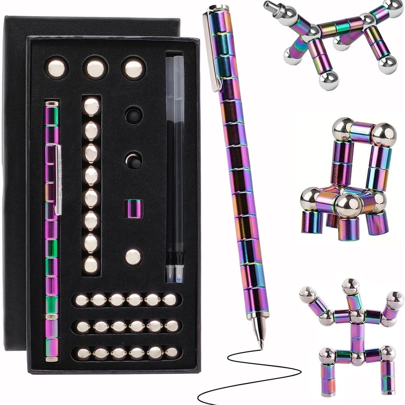 Magnetic Metal Fidget Pen-Deformable Stress Multifunctional Various of Shapes