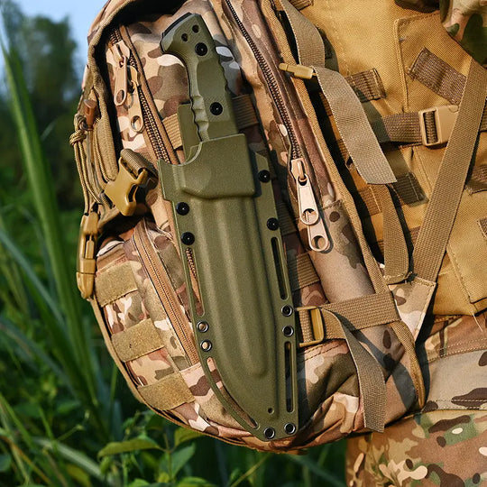 DC53 Fixed Blade Tactical Knife - 6mm Thick Full Tang with Kydex Sheath