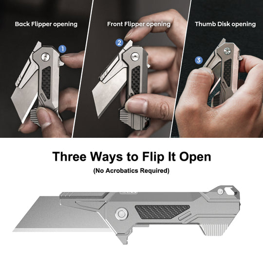 The WindSlice - Mini EDC Titanium Folding Utility Knife