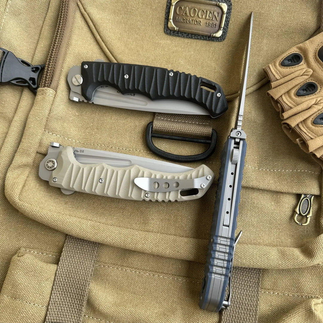 Shadow Ridge D2 Folding Knife – G10 Tactical EDC