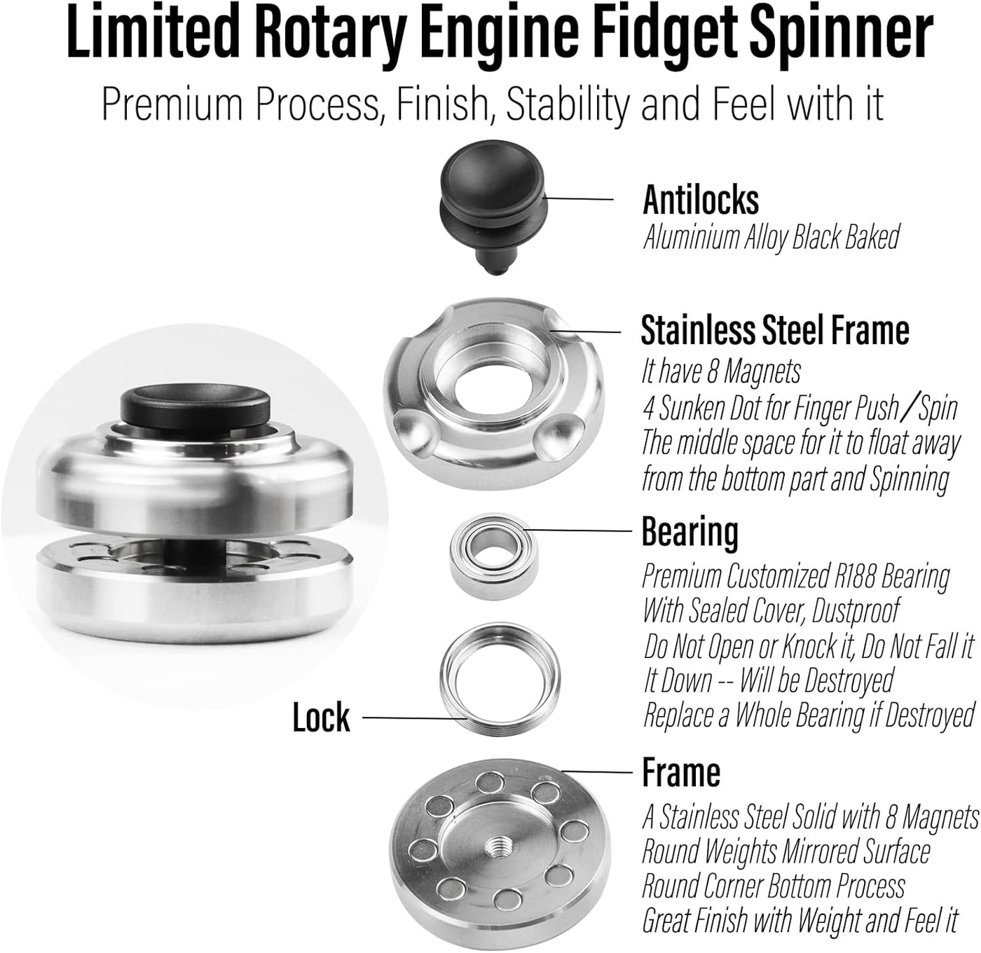 ScaleSpinner：Stainless Steel Fidget Spinner