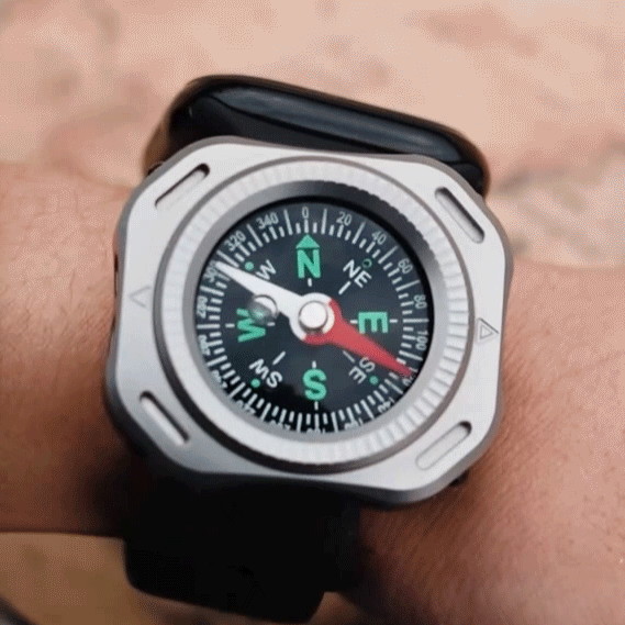 CompaX — A Titanium Compass with Multiple Carry Options