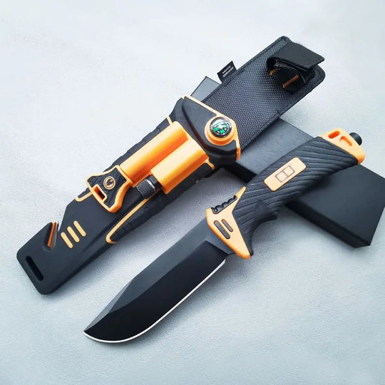 Vanguard Fixed Blade Survival Knife - 8Cr13Mov Stainless Steel Bushcraft Tool with Non-Slip Ergonomic Grip