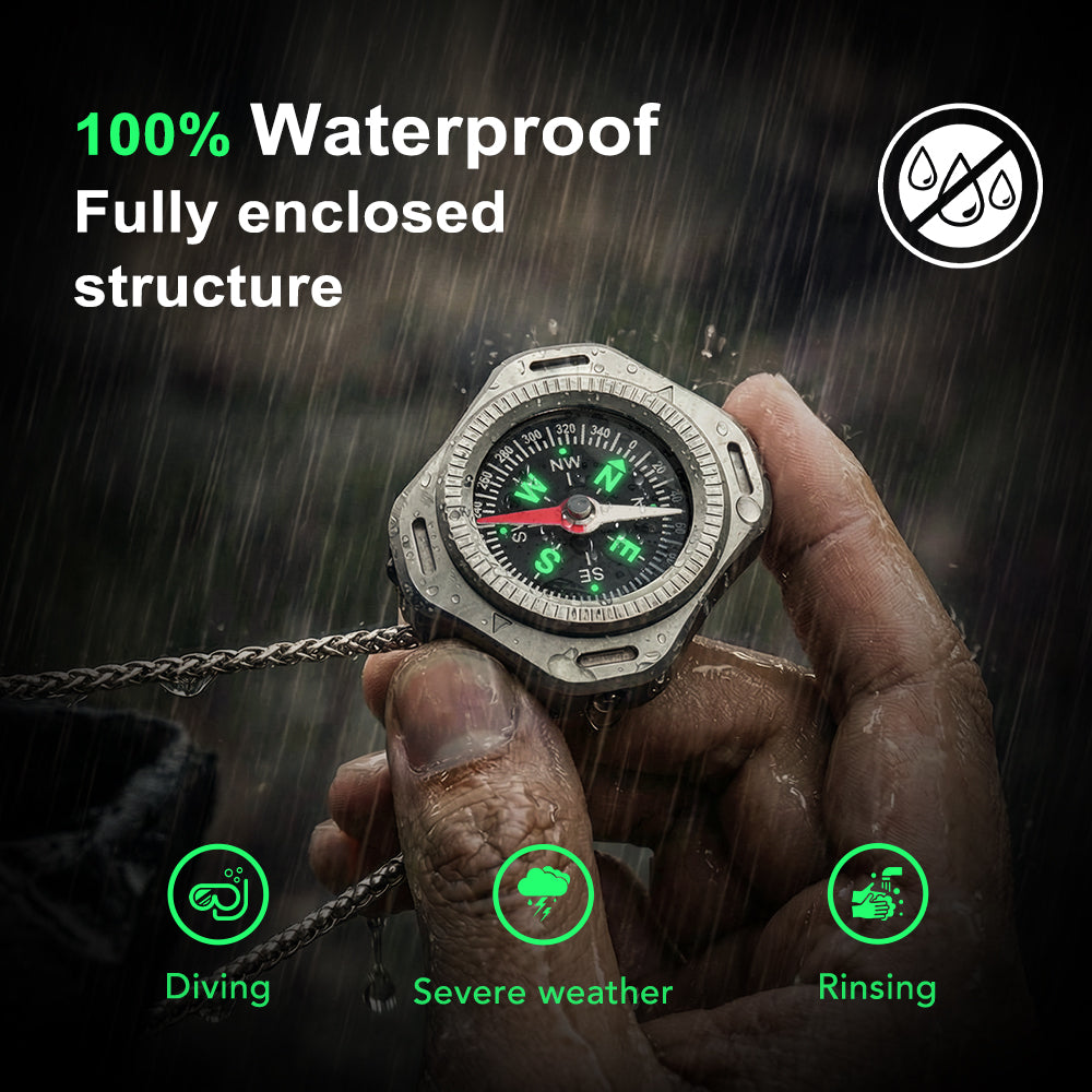 CompaX — A Titanium Compass with Multiple Carry Options