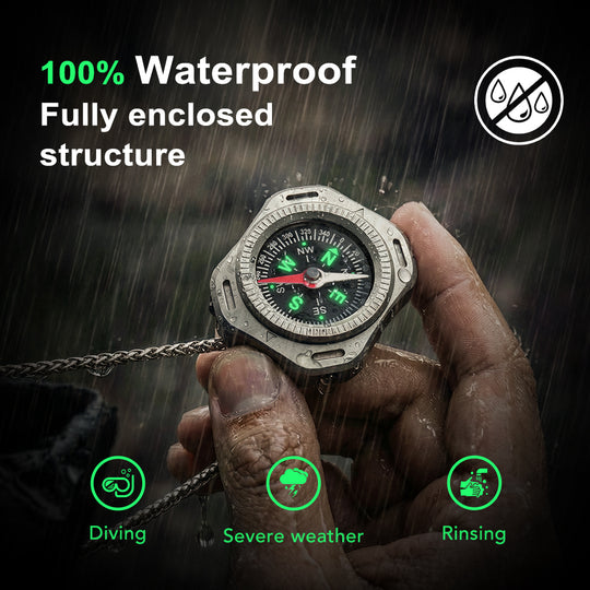 CompaX — A Titanium Compass with Multiple Carry Options