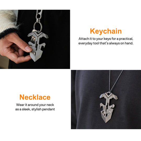 V-Stand: Titanium Multi-Tool Phone Stand for EDC