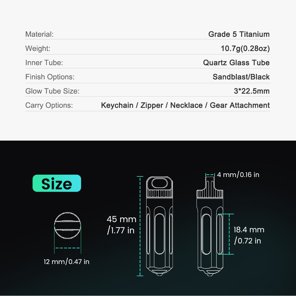 NoxTi - The Tritium Keychain—Carry the Glow. Own the Night