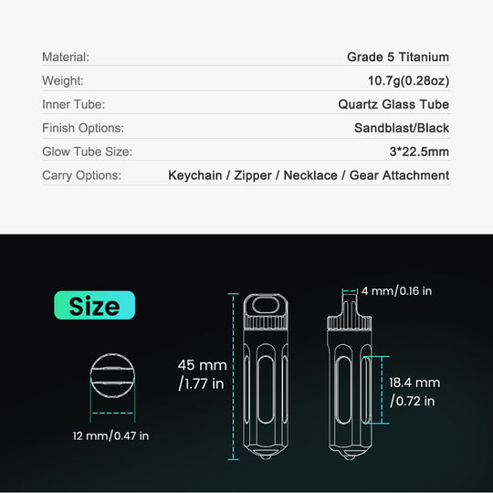 NoxTi - The Tritium Keychain—Carry the Glow. Own the Night
