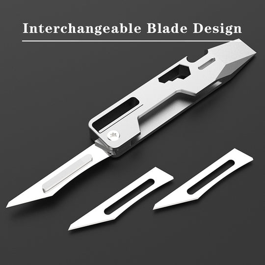The Baton: 9-in-1 Titanium EDC Pocket Tool Keychain Folding Knife