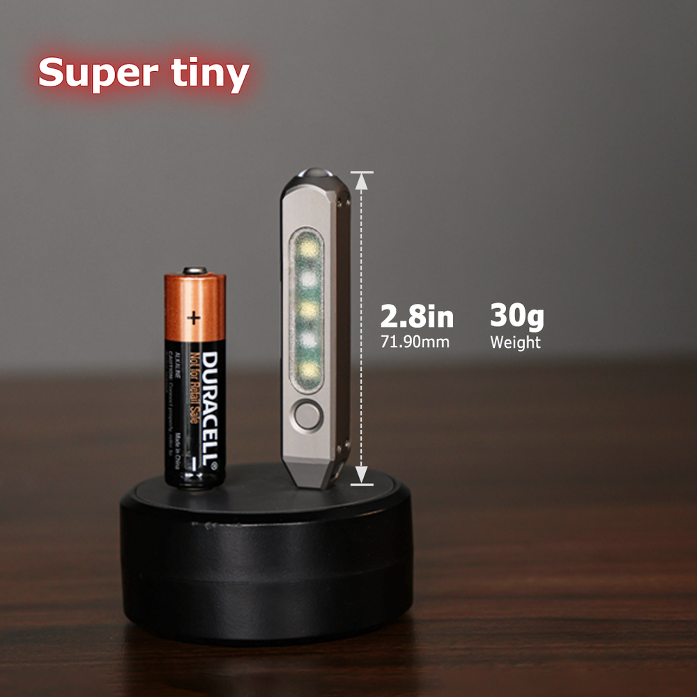 EchoSwitch: Titanium Magnetic Dual-Light EDC Flashlight