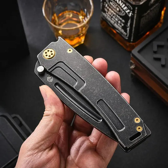 Iron Barber | Heavy-Duty D2 Steel Razor-Style Tactical Knife | Industrial EDC