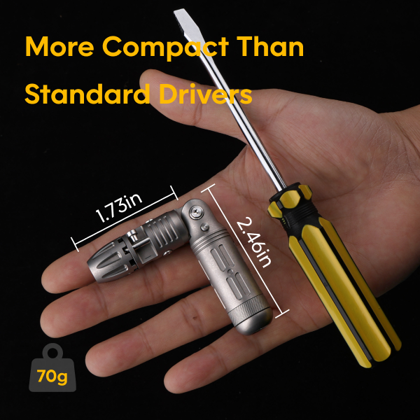 Arcos Driver：4-Angle Foldable Titanium Ratchet Screwdriver