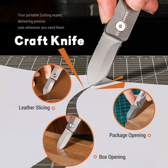 TiNova: Magnetic Titanium Mini EDC Knife & Fidget Tool