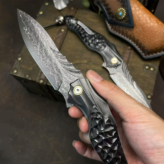 Devil's Soul | VG10 Damascus Steel Forged Knife