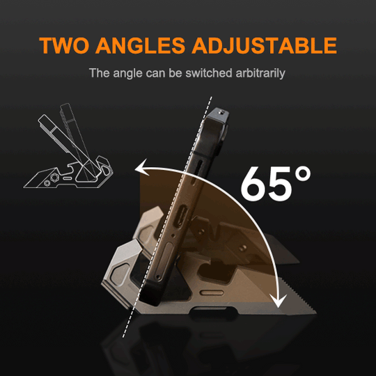 V-Stand: Titanium Multi-Tool Phone Stand for EDC