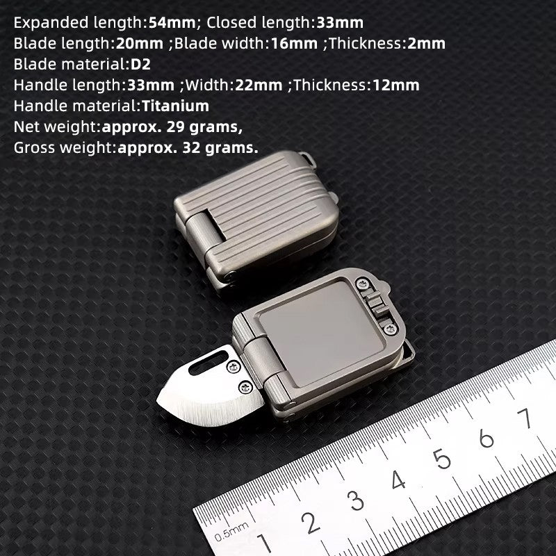 ADD-ONS：Titanium Suitcase Folding Knife