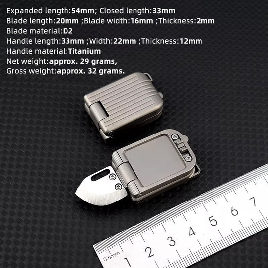 ADD-ONS：Titanium Suitcase Folding Knife