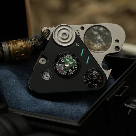 The Nexor:7-in-1 Outdoor EDC Tool & Compass Keychain