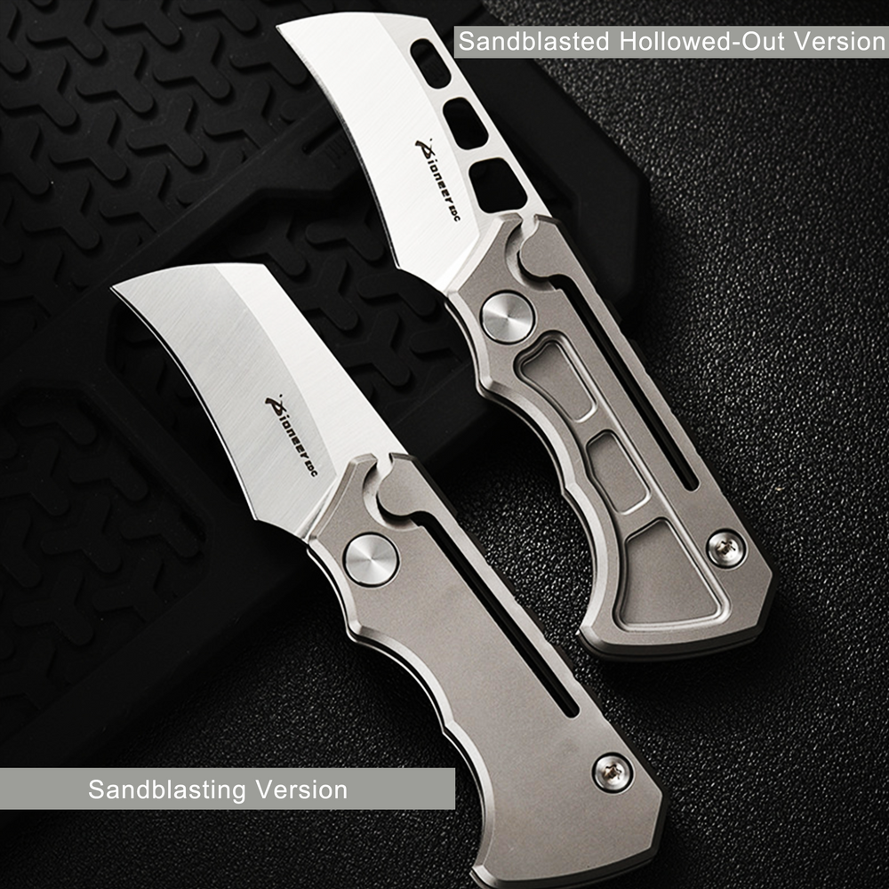 Titan Claw Mini EDC Folding Knife with 14C28N stainless steel and GR5 titanium handle. 