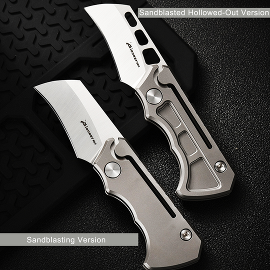 Titan Claw Mini EDC Folding Knife with 14C28N stainless steel and GR5 titanium handle. 