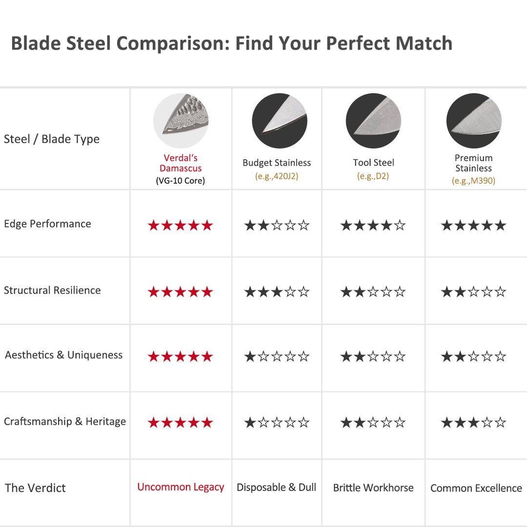 Verdal - The Pocket-Sized Handmade Damascus EDC Folding Knife