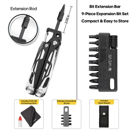 Solar Chase Pliers | 14-in-1 Tactical Multitool with Fire Starter & Saw | Heavy Duty 420 Steel for Survival & EDC