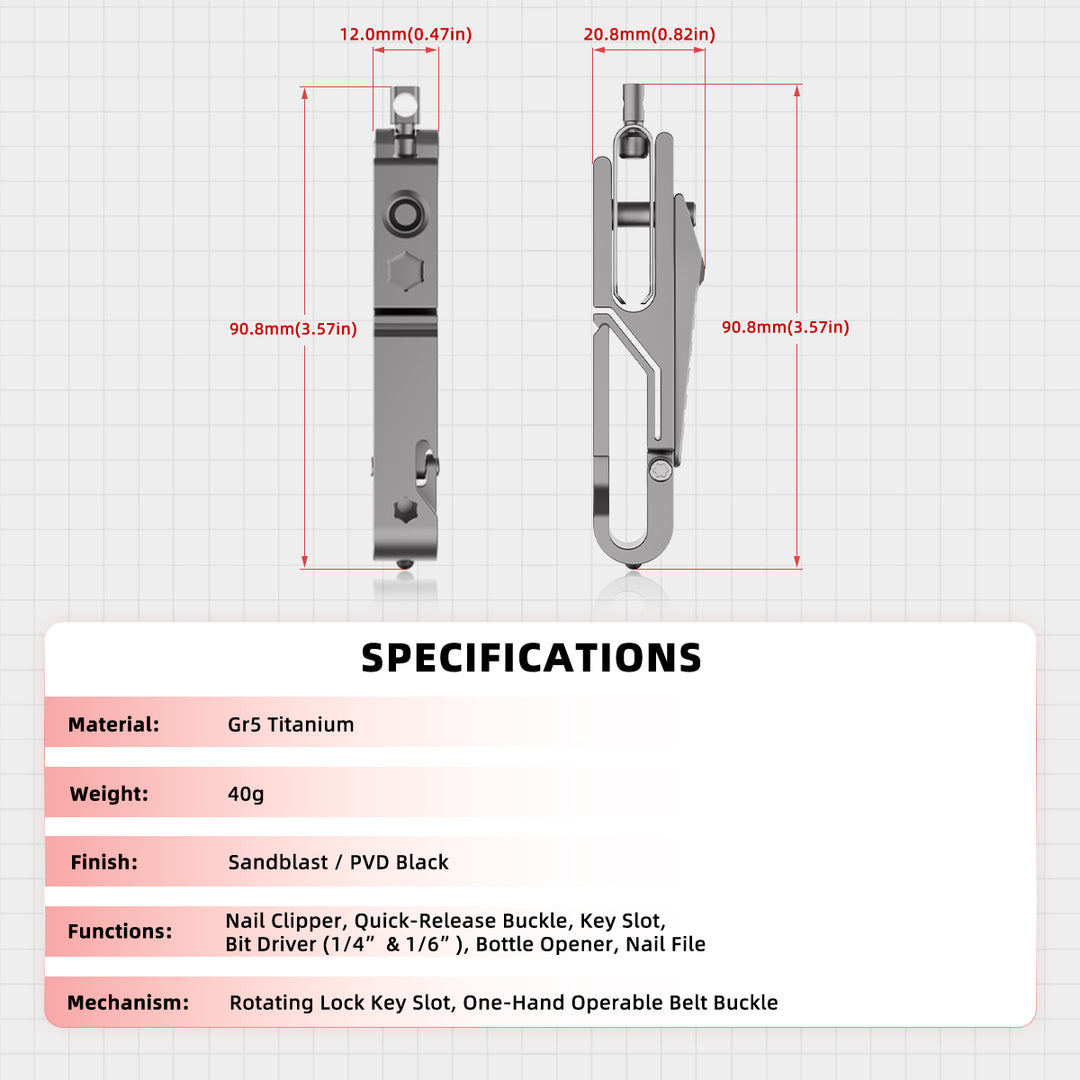 K-Smart 4.0 - Titanium Quick-Release Keychain Reinvented