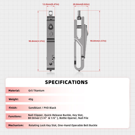 K-Smart 4.0 - Titanium Quick-Release Keychain Reinvented