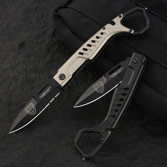 Ghost Reaver: N690 Tactical Folding Knife with Finger Ring