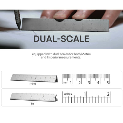 Triceratops Titanium 2-in-1 Ruler Pen - Triangular Multi-Functional Tool