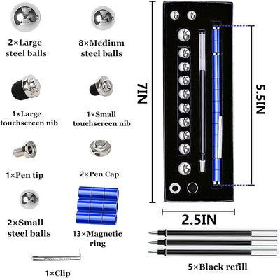 Magnetic Metal Fidget Pen-Deformable Stress Multifunctional Various of Shapes