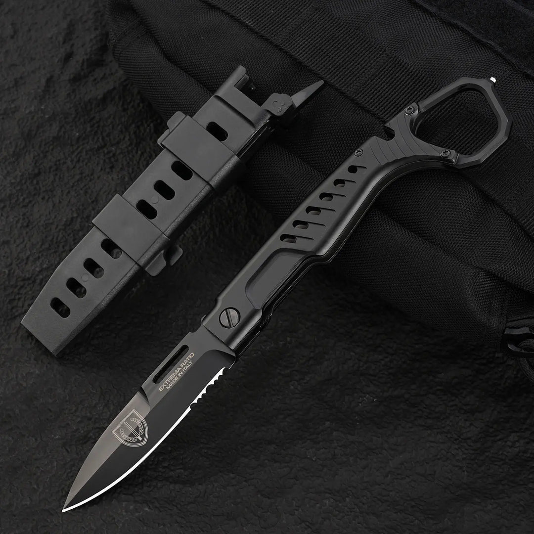 Ghost Reaver: N690 Tactical Folding Knife with Finger Ring