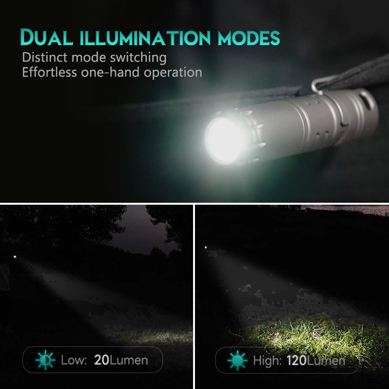 Der Wegfinder: Wiederaufladbare Taschenlampe aus Titan