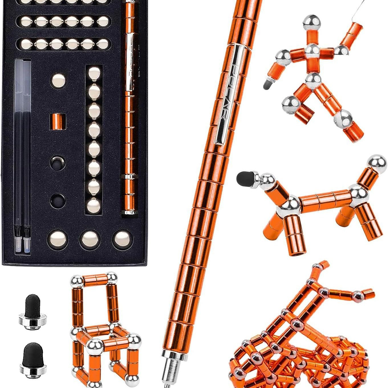 Magnetic Metal Fidget Pen-Deformable Stress Multifunctional Various of Shapes