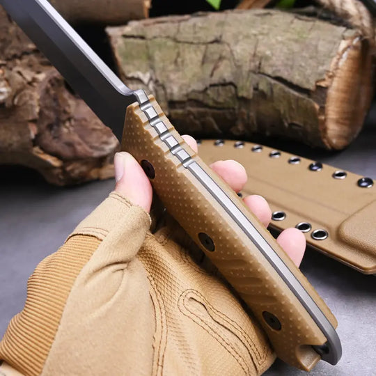 Apex Survivalist: Heavy-Duty Fixed Blade Tactical Knife with Multi-Mount Sheath