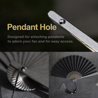The Galaxy: Titanium EDC Kung Fu Folding Fan// Emergency Tool