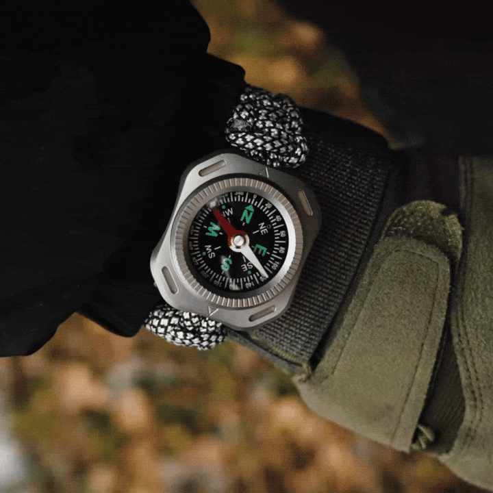 CompaX — A Titanium Compass with Multiple Carry Options