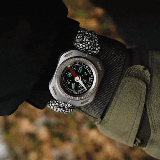 CompaX — A Titanium Compass with Multiple Carry Options