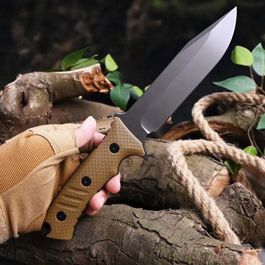 Apex Survivalist: Heavy-Duty Fixed Blade Tactical Knife with Multi-Mount Sheath