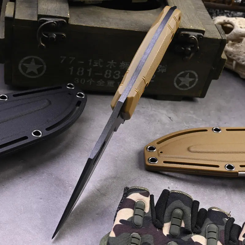 TrailForge Multi-Tool Survival Knife – Outdoor Camping Knife with Fire Starter & Tool Card