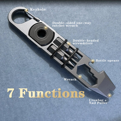 Titanium Falcon EDC Multi-Tool – Ultra-Light Ratchet Pry Bar & Dual Bits