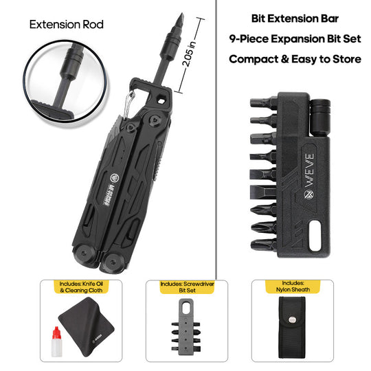 Solar Chase Pliers | 14-in-1 Tactical Multitool with Fire Starter & Saw | Heavy Duty 420 Steel for Survival & EDC