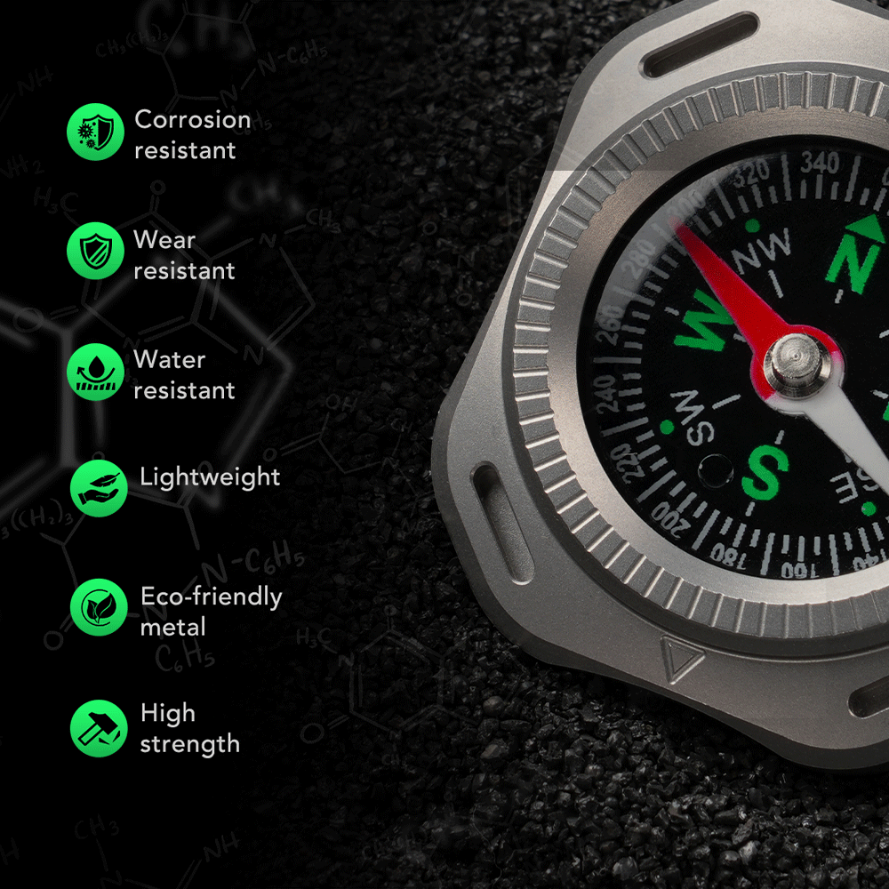 CompaX — A Titanium Compass with Multiple Carry Options
