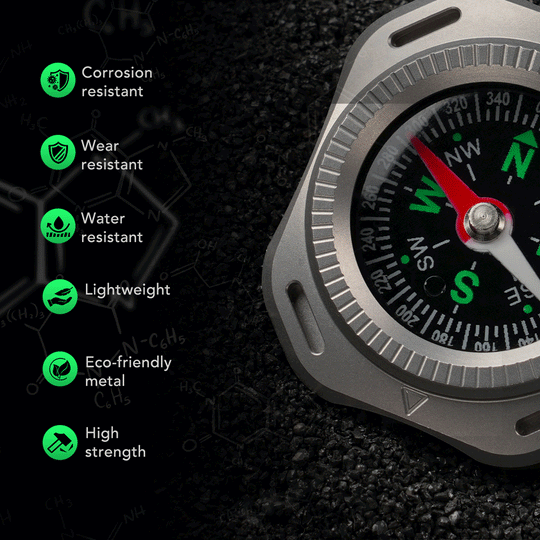 CompaX — A Titanium Compass with Multiple Carry Options